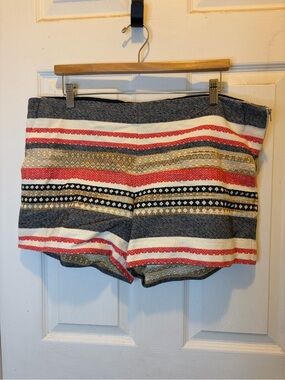 The Limited Striped Multi-Color Cotton Blend Women’s Bermuda Shorts